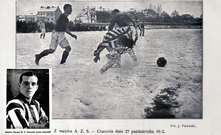 1911-1912_Cracovia-AZS_1912-debiut-zdzislaw-styczen